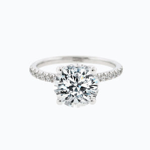 2.0 CT Round Hidden Halo CVD F/VS2 Diamond Engagement Ring 1