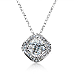 925 Sterling Silver Classic Brilliant Round CZ Pendant Necklace 2