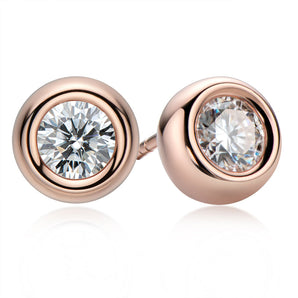 925 Sterling Silver Classic Round Cut Stud Earrings 2