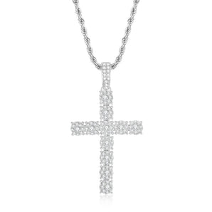 925 Sterling Silver Personalized Cross Long Chain Cool Men Pendant Necklace 1