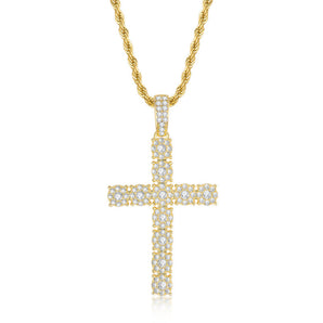 925 Sterling Silver Personalized Cross Long Chain Cool Men Pendant Necklace 2