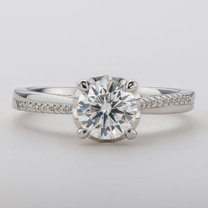 925 Sterling Silver Classic Round Cut CZ Ring 1