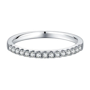 925 Sterling Silver Round Cut Cz Half Eternity Ring 2