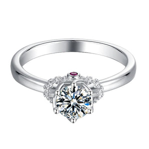 925 Sterling Silver Round Cut CZ Ring 2