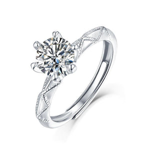 925 Sterling Silver Round Cut CZ Ring 1