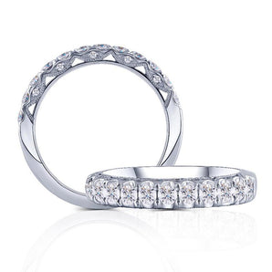 925 Sterling Silver Round Cut CZ Vintage Band Ring 1