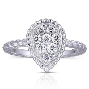 925 Sterling Silver Round Cut CZ Cluster Ring 1