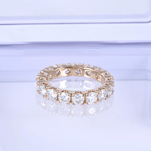 925 Sterling Silver Round Cut CZ Eternity Ring for women 2