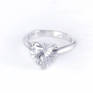 925 Sterling Silver Heart-shaped CZ diamond classic Solitaire for women 2