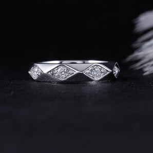 925 Sterling Silver Round Cut CZ Classic Vintage Ring 2