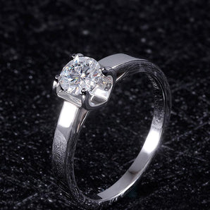 925 Sterling Silver Round Cut CZ Solitaire Rings 2