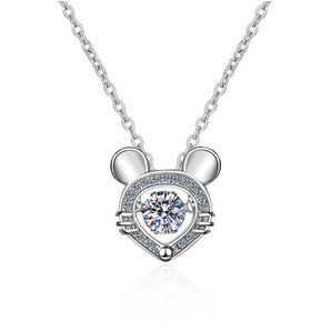 925 Sterling Silver Round Cut CZ Zodiac Dancing Pendant Necklace 2