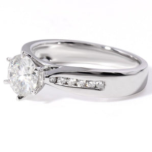 925 Sterling Silver Round Cut CZ Classic Ring for women 2