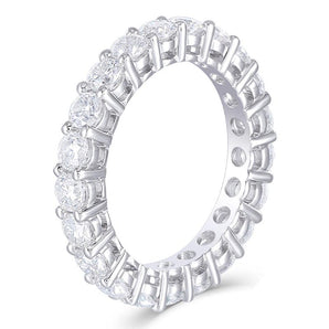 925 Sterling Silver Round Cut CZ Eternity Ring for women 1