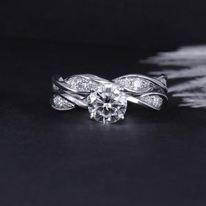 925 Sterling Silver Round Cut CZ Bridal Ring for women 1