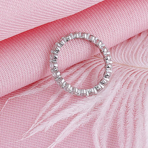 925 Sterling Silver Round Cut CZ Eternity Ring for women 2