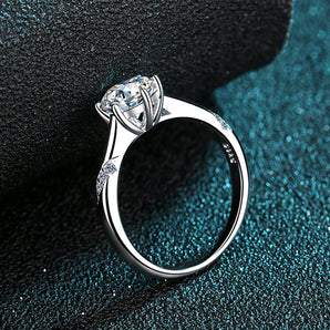 925 Sterling Silver Round Cut CZ Fashion Ring 2