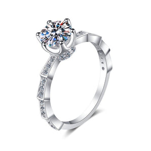 925 Sterling Silver Round Cut CZ Ring 1