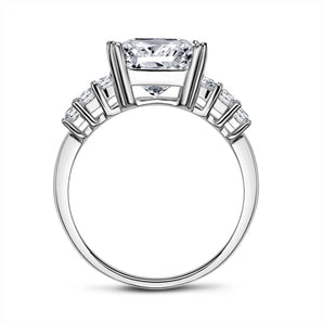 925 Sterling Silver Emerald Cut CZ Ring 2