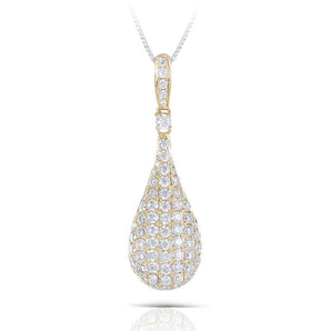 925 Sterling Silver Pear-Shaped Pendant Nacklace 1