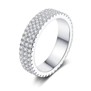 925 Sterling Silver Round Cut 925 Sterling Silver Full Eternity Ring 1