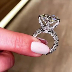 925 Sterling Silver Cushion Cut CZ Ring 2