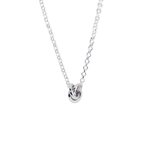 925 Sterling Silver 3 in One Small Knot Necklace 1