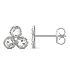 925 Sterling Sliver Round Cubic Zirconia Stud Earrings 1