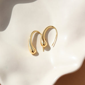 Sterling Silver Golden Drop Earrings 1