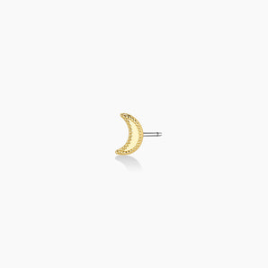 925 Sterling Silver Moon Charm Stud 1