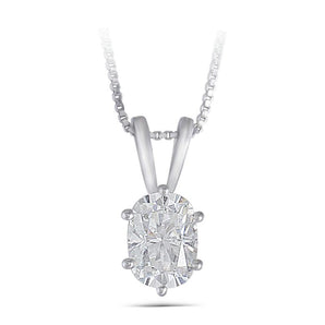 925 Sterling Silver Cushion Cut CZ Solitaire Pendant Necklace 1