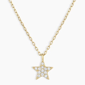 925 Sterling Silver Diamond Star Necklace 1