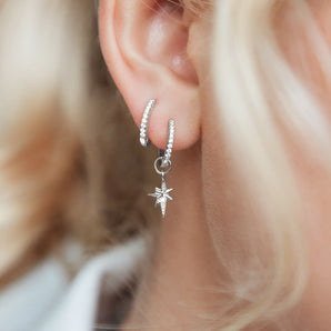 Sterling Silver Crystal Huggie Hoop Earrings: Elegant Brilliance like this 2