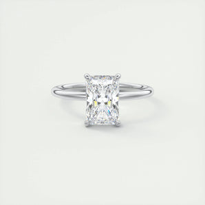 2 CT Radiant Solitaire CVD F/VS1 Diamond Engagement Ring 1