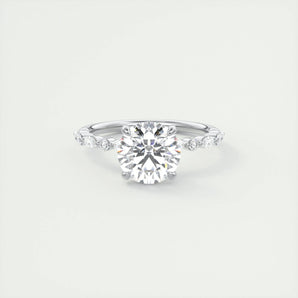 2 CT Round Solitaire CVD F/VS1 Diamond Engagement Ring 1