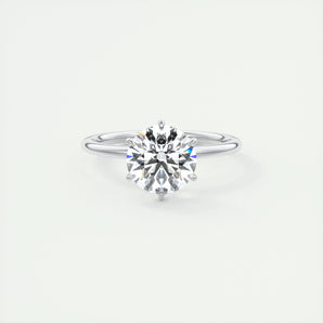 2 CT Round Solitaire CVD F/VS1 Diamond Engagement Ring 1