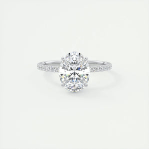 2 CT Oval Solitaire CVD F/VS1 Diamond Engagement Ring 1