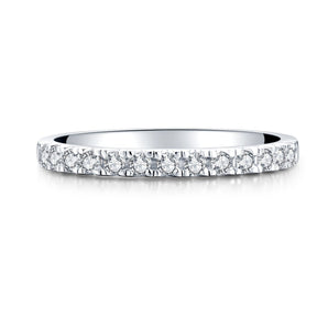 925 Sterling Silver Round CZ Ring 2