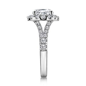 925 Sterling Silver Round Cut Cz Halo Ring 2