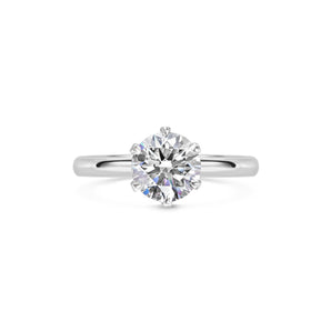 1.5 CT Round Solitaire CVD F/VS1 Diamond Engagement Ring 1