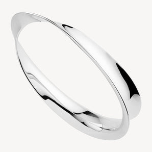 70mm Lagoon Silver Bangle 1