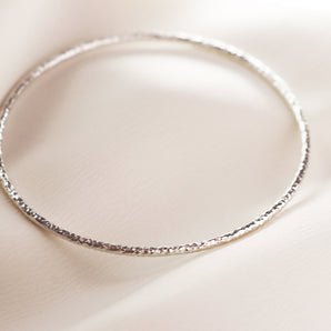 925 Sterling Silver Bracelet, Hammered 2