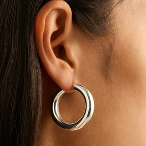 6mm Little Mama Hoop Silver Earring 2