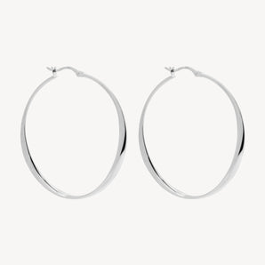 3mm Vespa Hoop Silver Earring 1