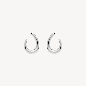 Baby Curl Stud Silver Earring 1