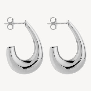 20mm Sweep Stud Silver Earring 1