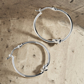 Nature’s Knot Hoop Silver Earring 2