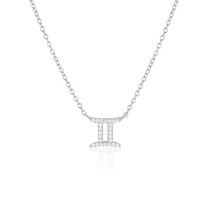 925 Sterling Silver Gemini Charm Necklace 1