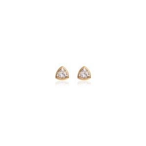 Sterling Silver Crystal Stud Earrings: Sparkling Simplicity 1