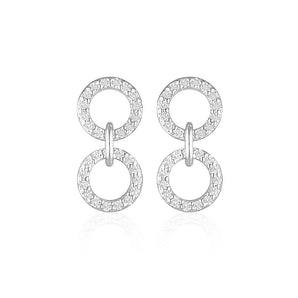 925 Sterling Silver Harper Drop Cubic Zirconia Earrings 1